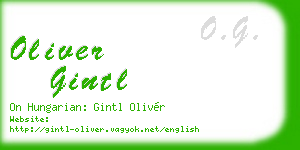 oliver gintl business card